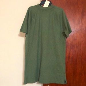 Mock neck short sleeve dress.